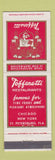 Matchbook Cover - Toffenetti Restaurant Chicago New York City St Petersburg FL