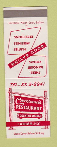 Matchbook Cover - Crossroads Restaurant Latham NY
