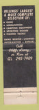 Matchbook Cover - Q's Sport Shop Billings MT