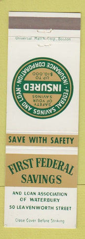 Matchbook Cover - First Federal Savings Waterbury CT