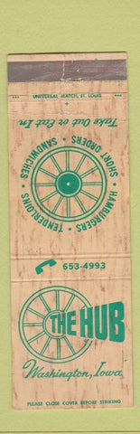 Matchbook Cover - The Hub Washington IA WEAR