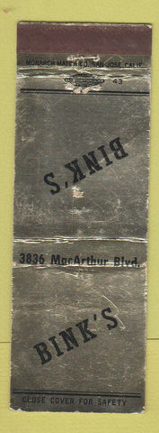Matchbook Cover - Bink's Oakland? CA