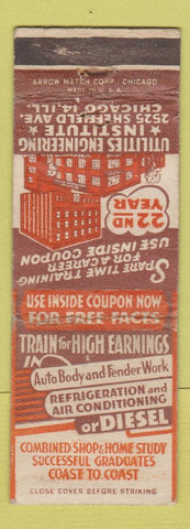 Matchbook Cover - Utilities Engineering Institute Chicago IL ARROW WORN