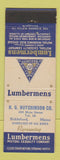 Matchbook Cover - Lumbermens Insurance HG Hutchinson Biddeford ME