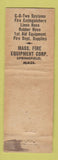 Matchbook Cover - Sentry Fire Extinguisher  WEAR