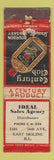 Matchbook Cover - Ideal Sales Century Club Whiskey East Moline IL POOR