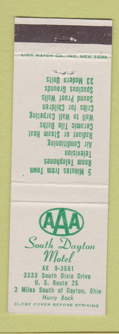 Matchbook Cover - South Dayton Motel Dayton OH