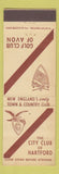 Matchbook Cover - City Club of Hartford CT