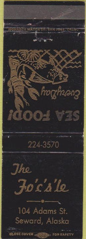 Matchbook Cover - Seafood Seward AK