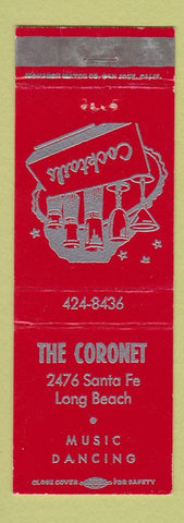 Matchbook Cover - The Coronet Long Beach CA bar