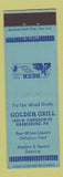 Matchbook Cover - Golden Grill Harrisburg PA restaurant