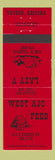 Matchbook Cover - West Ajo Feed Tucson AZ Lazy V