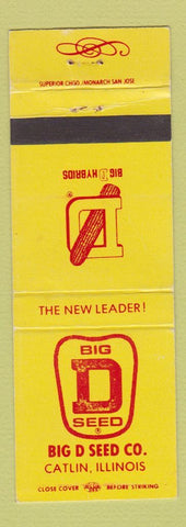 Matchbook Cover - Big D Seed Company corn Catlin IL WEAR
