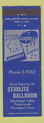 Matchbook Cover - Starlite Ballroom Davenport IA WEAR