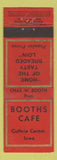 Matchbook Cover - Booths Cafe Guthrie Center IA WEAR