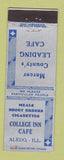 Matchbook Cover - College Inn Cafe Aledo IL WEAR