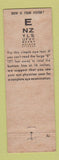 Matchbook Cover - Burton Glick Optician Silver Spring MD WEAR