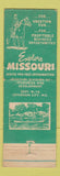 Matchbook Cover - Missouri Tourism Jefferson City MO
