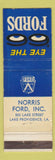 Matchbook Cover - 1966 Ford Norris Lake Providence LA WEAR