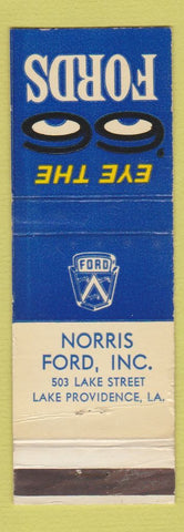 Matchbook Cover - 1966 Ford Norris Lake Providence LA WEAR