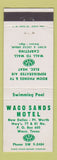 Matchbook Cover - Waco Sands Motel Waco TX