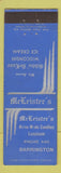 Matchbook Cover - McLeister's Restaurant Barrington IL? Gibbs' Ice Cream