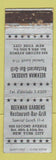 Matchbook Cover - Beekman Gardens Restaurant New York City WORN