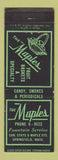 Matchbook Cover - The Maples Fountain Springfield MA