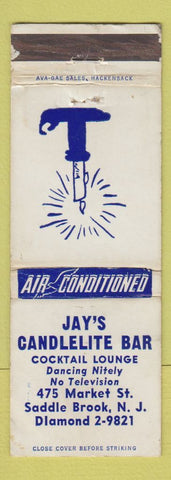 Matchbook Cover - Jay's Candlelite Bar Saddle Brook NJ WEAR
