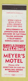 Matchbook Cover - Meyer's Motel Bowling Green MO