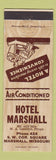 Matchbook Cover - Hotel Marshall MO