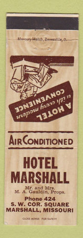 Matchbook Cover - Hotel Marshall MO