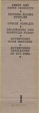 Matchbook Cover - Paper Service Office Supply Indianapolis IN