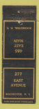 Matchbook Cover - 227 East Avenue Rochester NY 485 Each Main WEAR