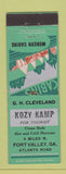 Matchbook Cover - Kozy Kamp Cabins Fort Valley GA