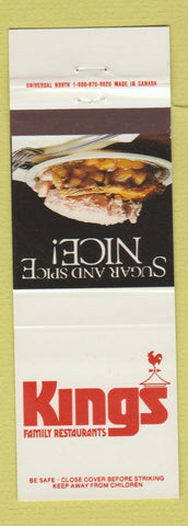 Matchbook Cover - Kings Family Restaurants