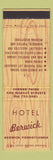 Matchbook Cover - Hotel Berwick PA