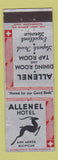 Matchbook Cover - Allenel Hotel Ann Arbor MI WEAR