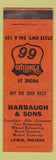Matchbook Cover - Harbaugh & Sons Phillips 66 oil gas Lewis IN