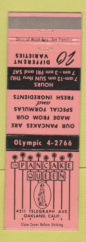 Matchbook Cover - Pancake Queen Oakland CA