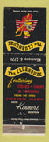 Matchbook Cover - The Clubhouse Restaurant Hotel Kenmore Boston MA WEAR