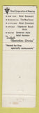 Matchbook Cover - The Clubhouse Restaurant Hotel Kenmore Boston MA WEAR