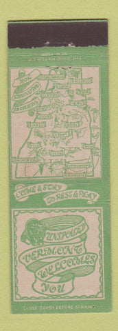 Matchbook Cover - Vermont VT Tourism
