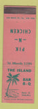 Matchbook Cover - The Island BBQ Union NJ