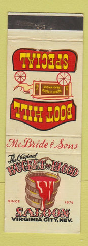 Matchbook Cover - Bucket of Blood Saloon Virginia City NV