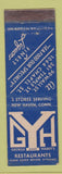Matchbook Cover - George and Harry's Restaurants New Haven CT WEAR