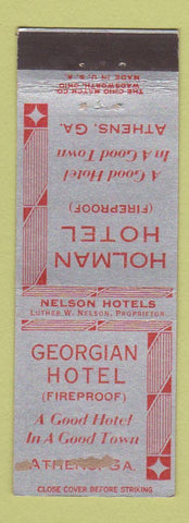 Matchbook Cover - Georgian Hotel Holman Hotel Athens GA WEAR