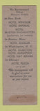 Matchbook Cover - Hotel Rochester NY Cigar Stand
