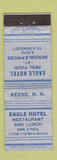 Matchbook Cover - Eagle Hotel Restaurant Lunch Keene NH