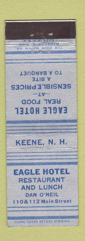 Matchbook Cover - Eagle Hotel Restaurant Lunch Keene NH